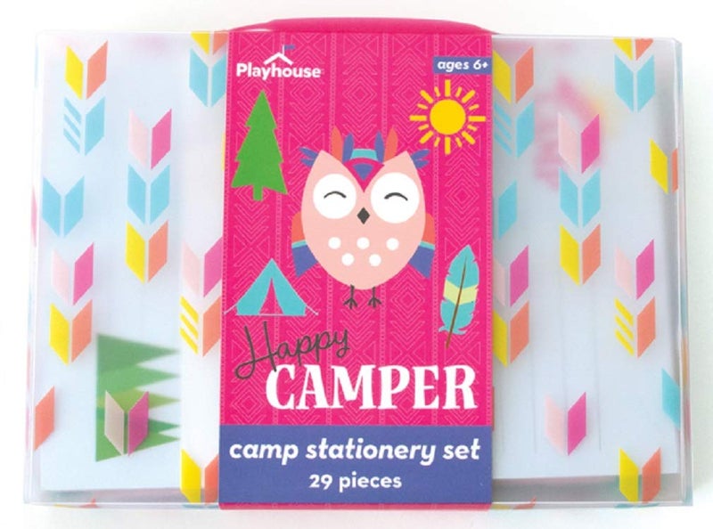 Playhouse 29-piece Happy Camper Complete Letters and Notes Stationery Tote for Kids - Image 1